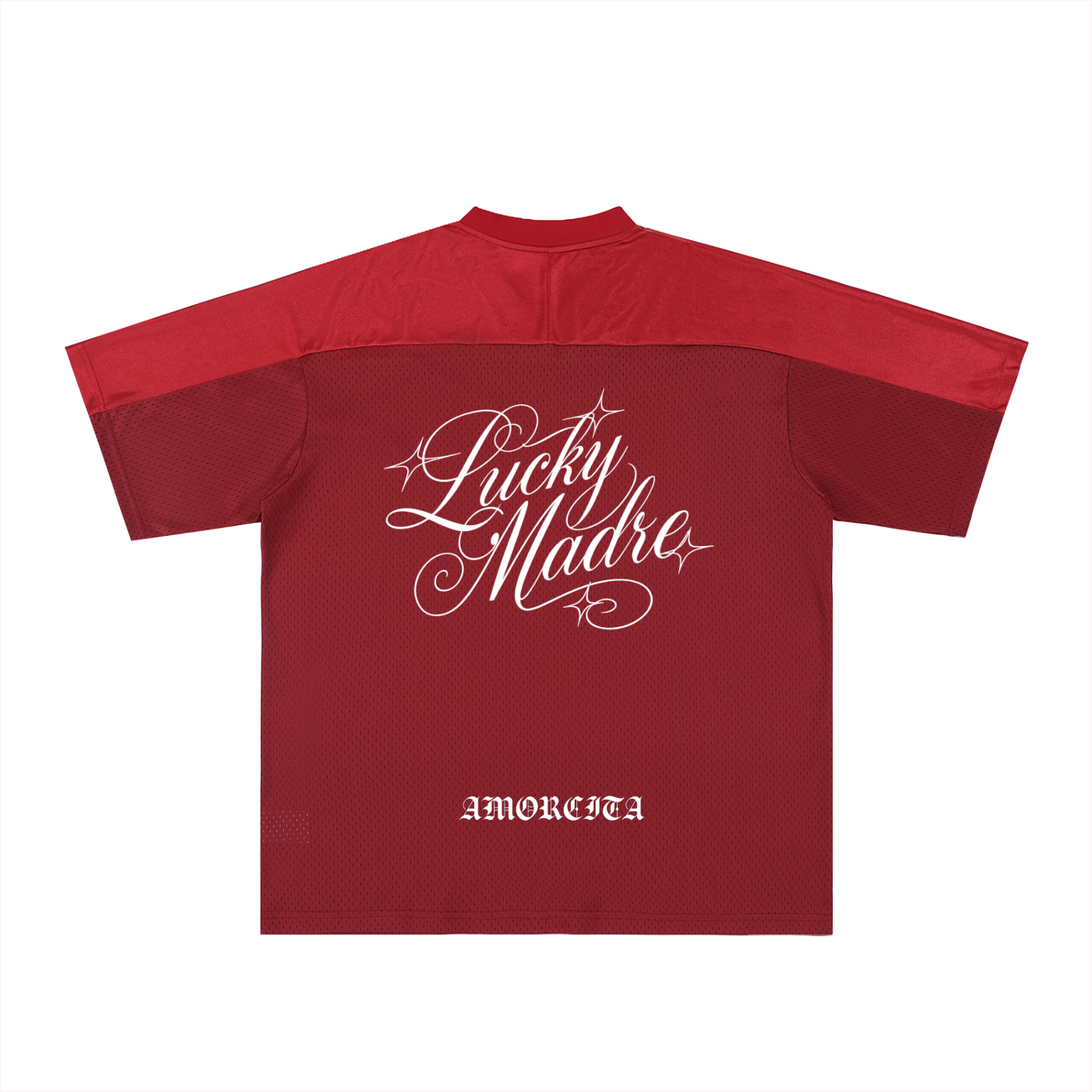 Oversized Lucky Madre Mesh V-Neck Soccer Jersey