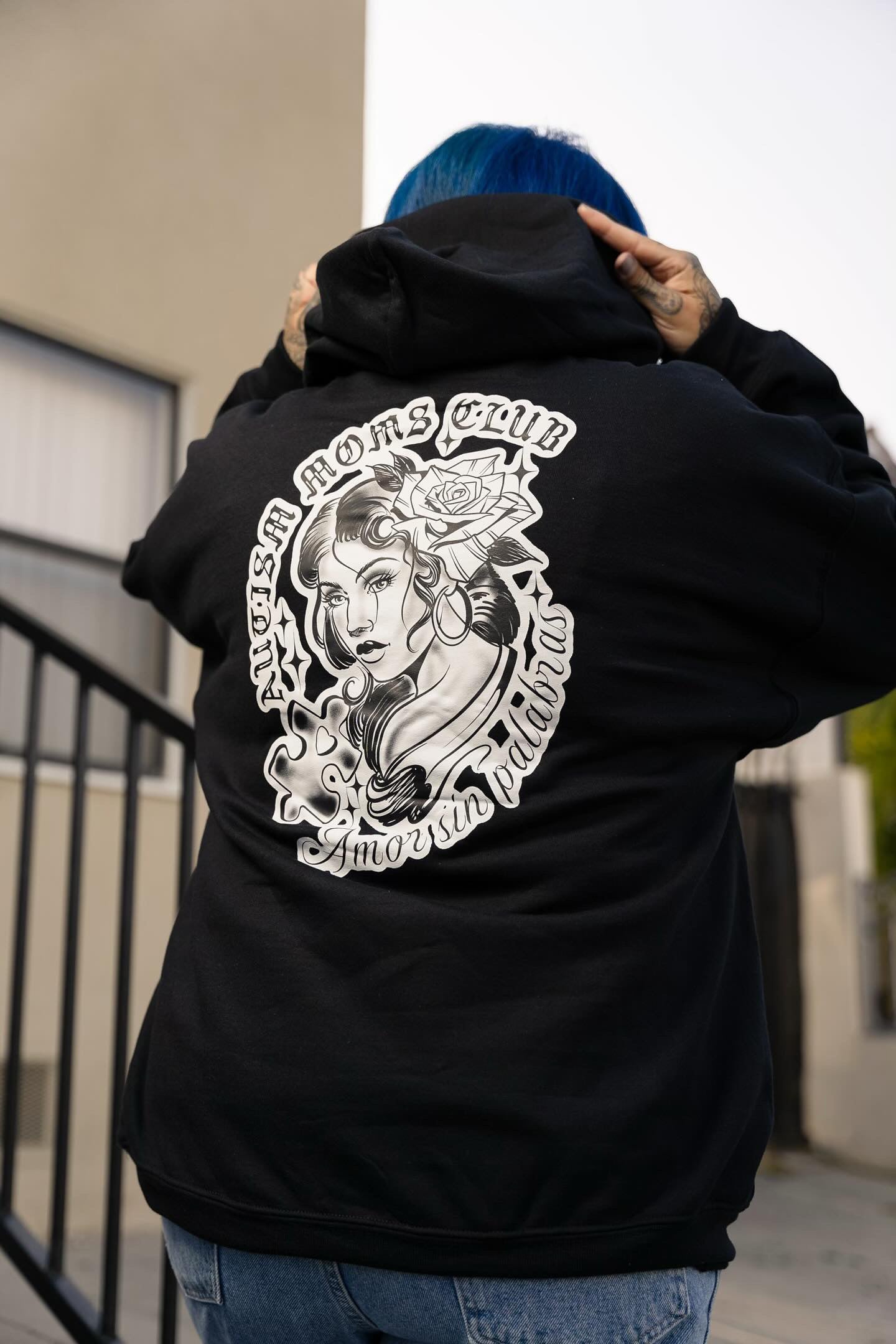 Autism moms club palabras hoodie Oversized Heavyweight Fleece Hoodie