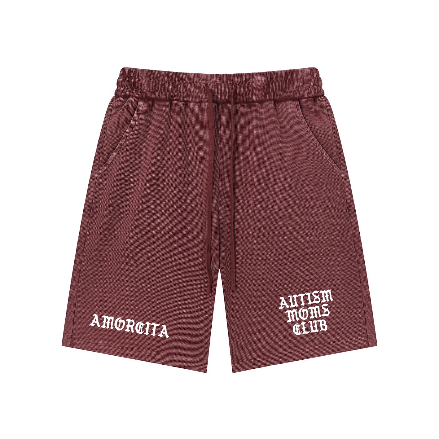 AUTISM MOMS CLUB Mineral Wash Waffle Knit Shorts