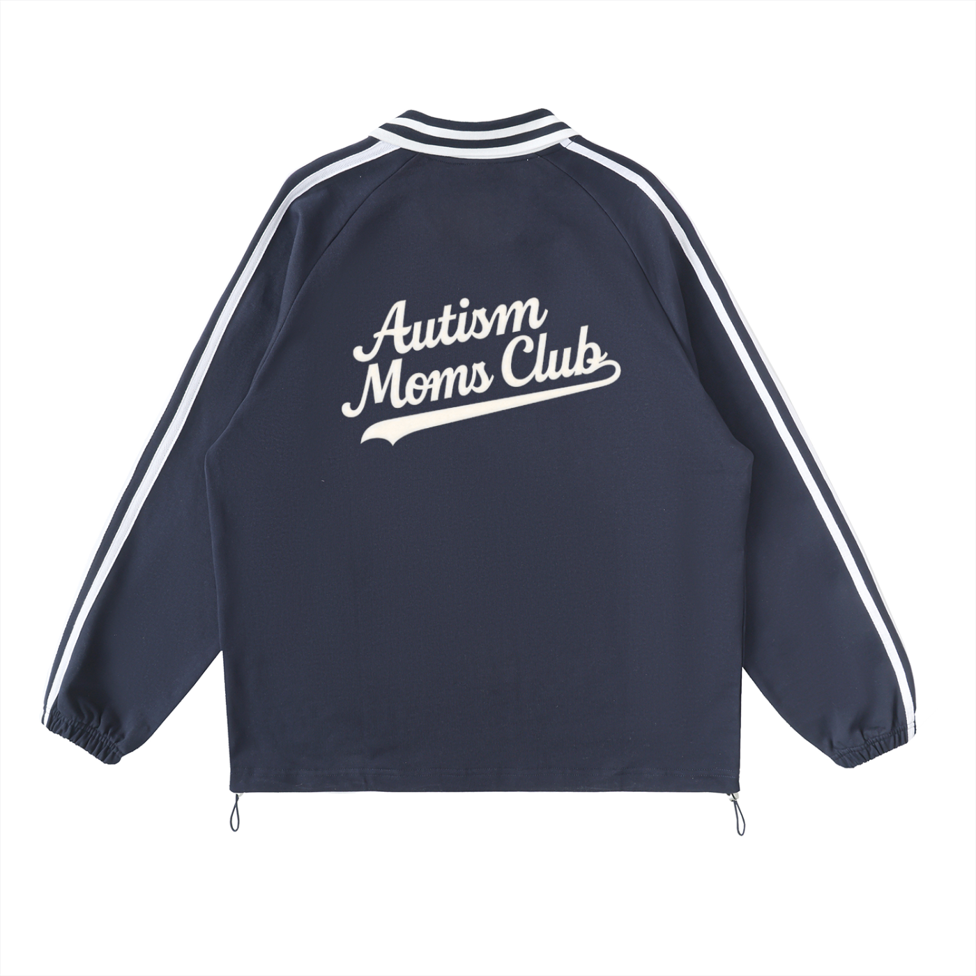 Contrast Striped Autism Moms club sweatshirt