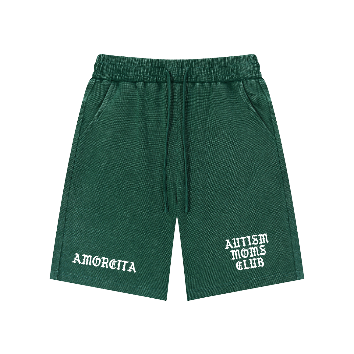AUTISM MOMS CLUB Mineral Wash Waffle Knit Shorts
