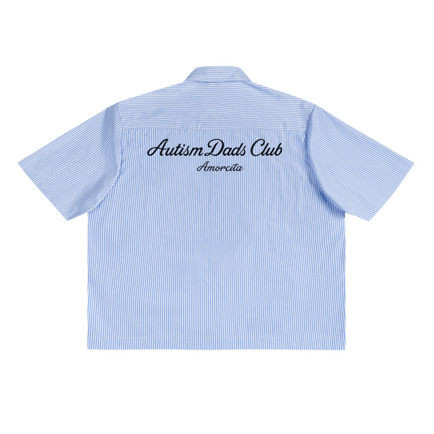 Autism Dads Club vertical stripe boxy shirt