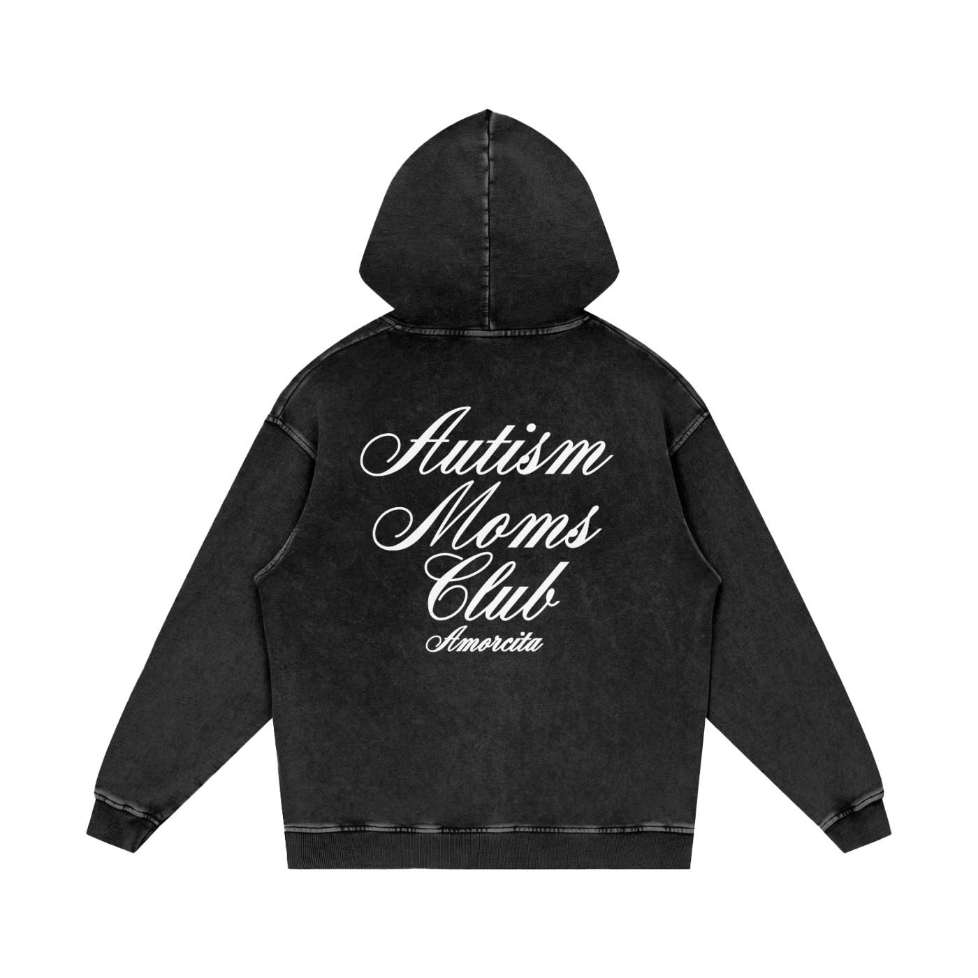 AUTISM MOMS CLUB Snow Washed Loose Cotton Hoodie