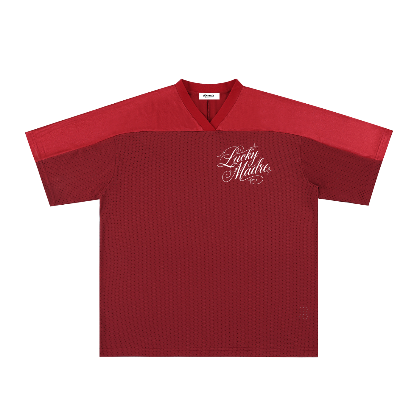 Oversized Lucky Madre Mesh V-Neck Soccer Jersey