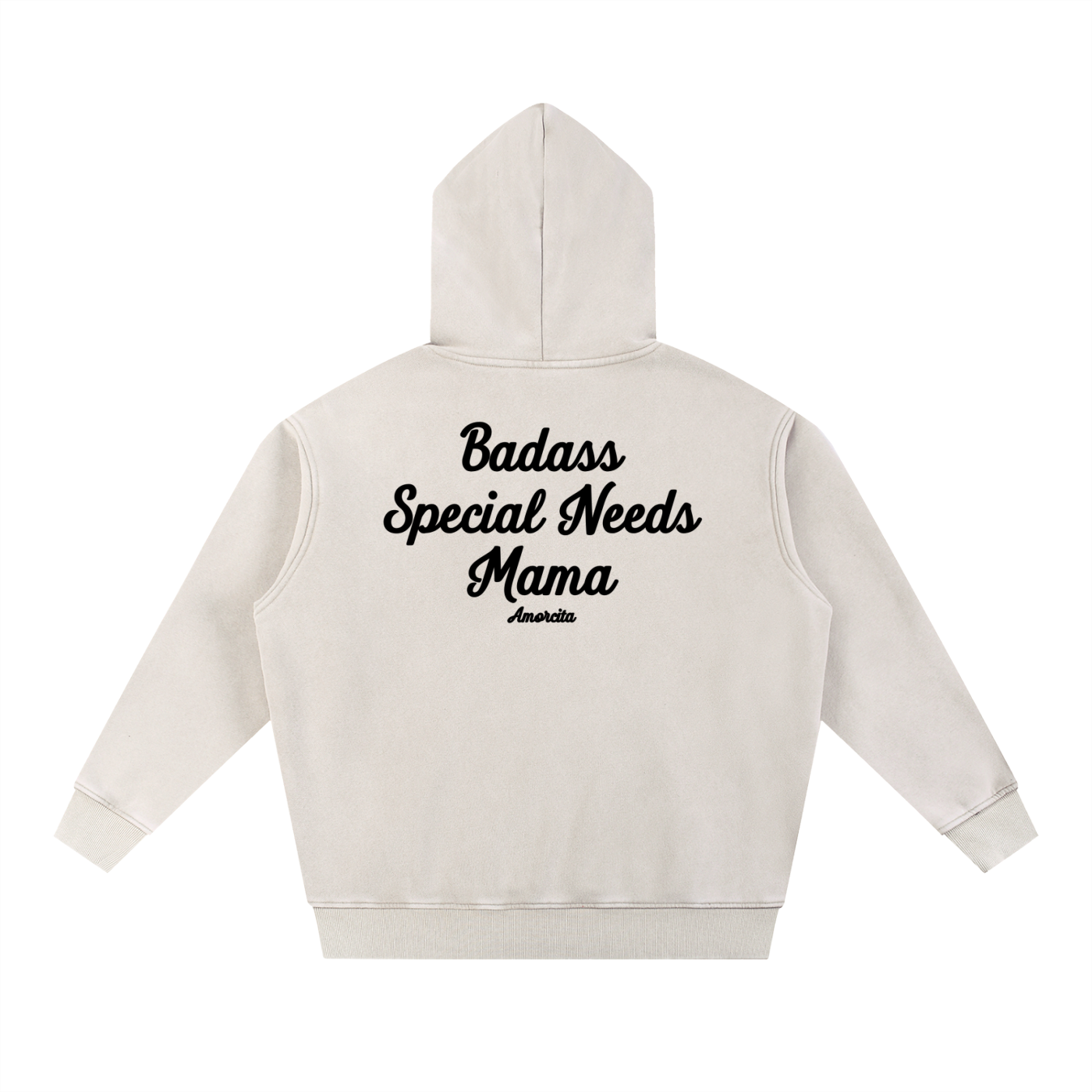 Snow Wash Fleece Oversized Badass special needs mama Hoodie