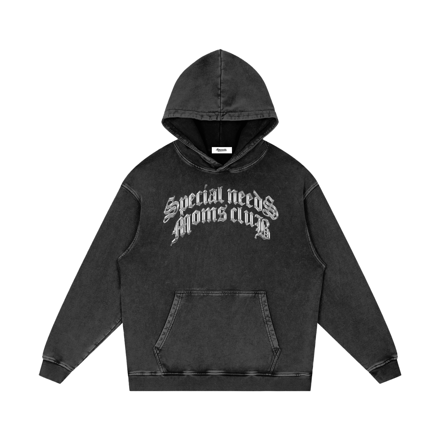 Vintage wash chrome special needs moms club hoodie