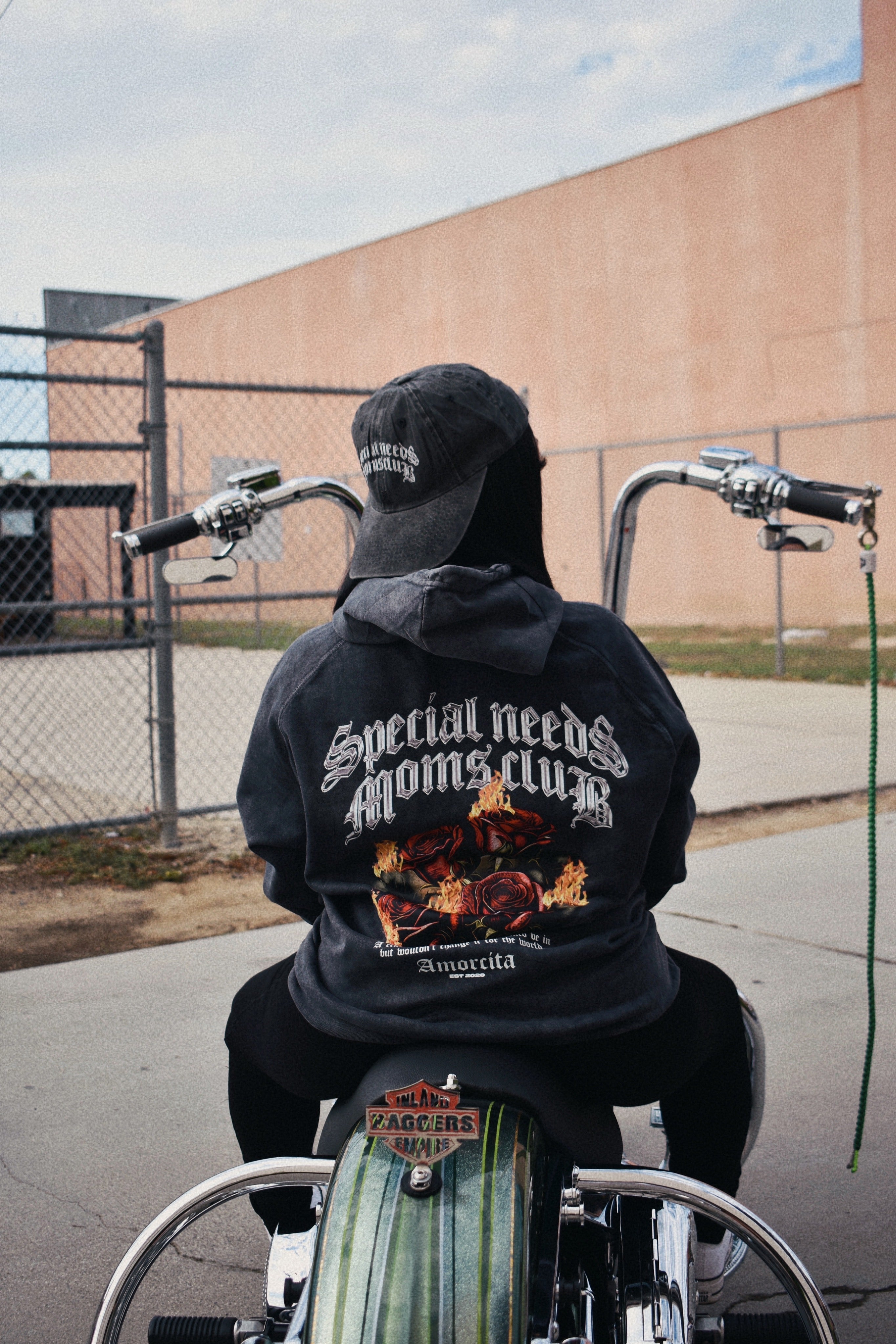 Vintage wash chrome special needs moms club hoodie