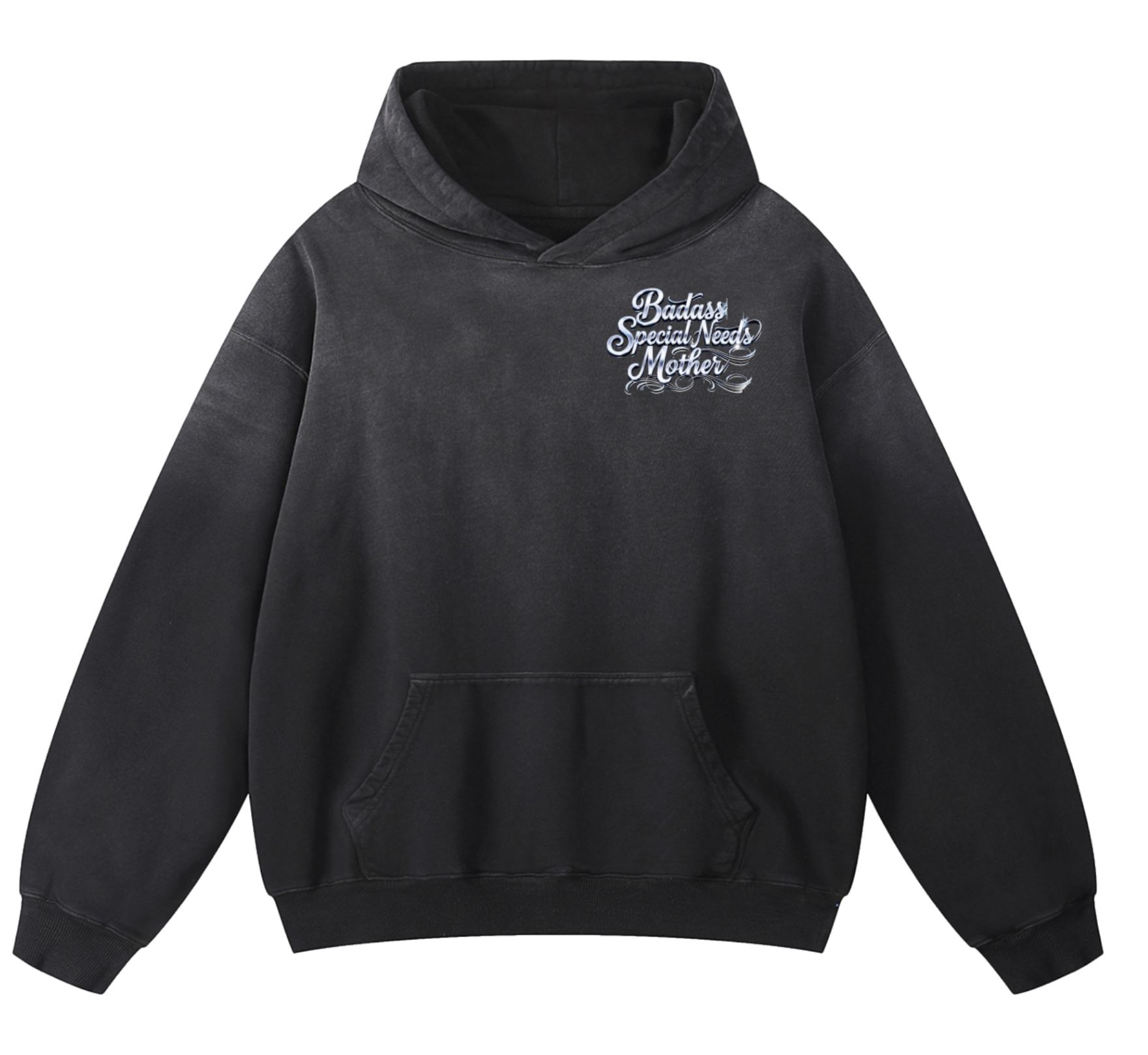 Heavyweight Sunfaded Badass special need mother hoodie