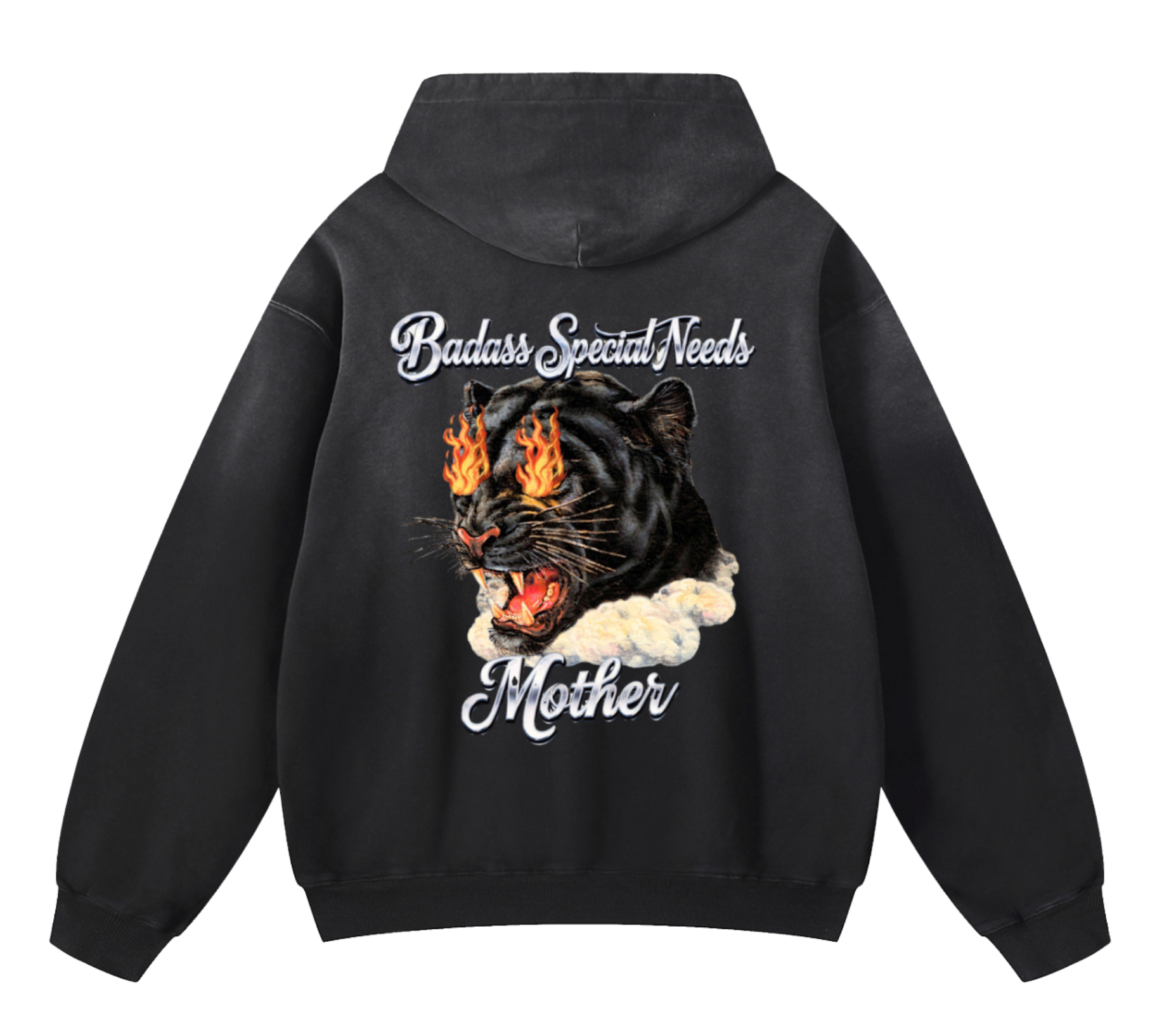 Heavyweight Sunfaded Badass special need mother hoodie
