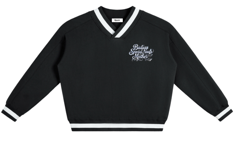 Chrome Badass special needs mother v-neck boxy sweatshirt