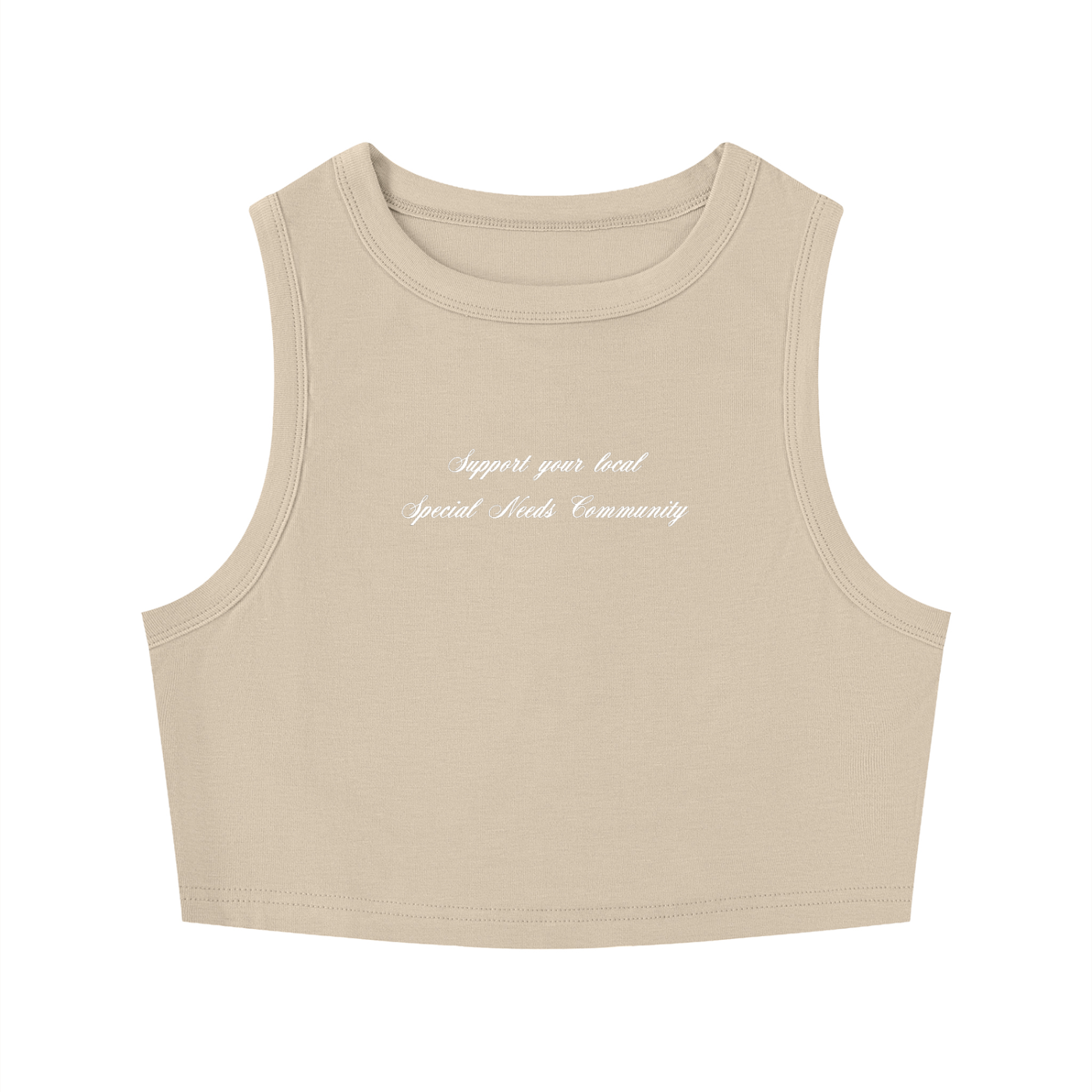 Support your local special needs community Crop Tank Top