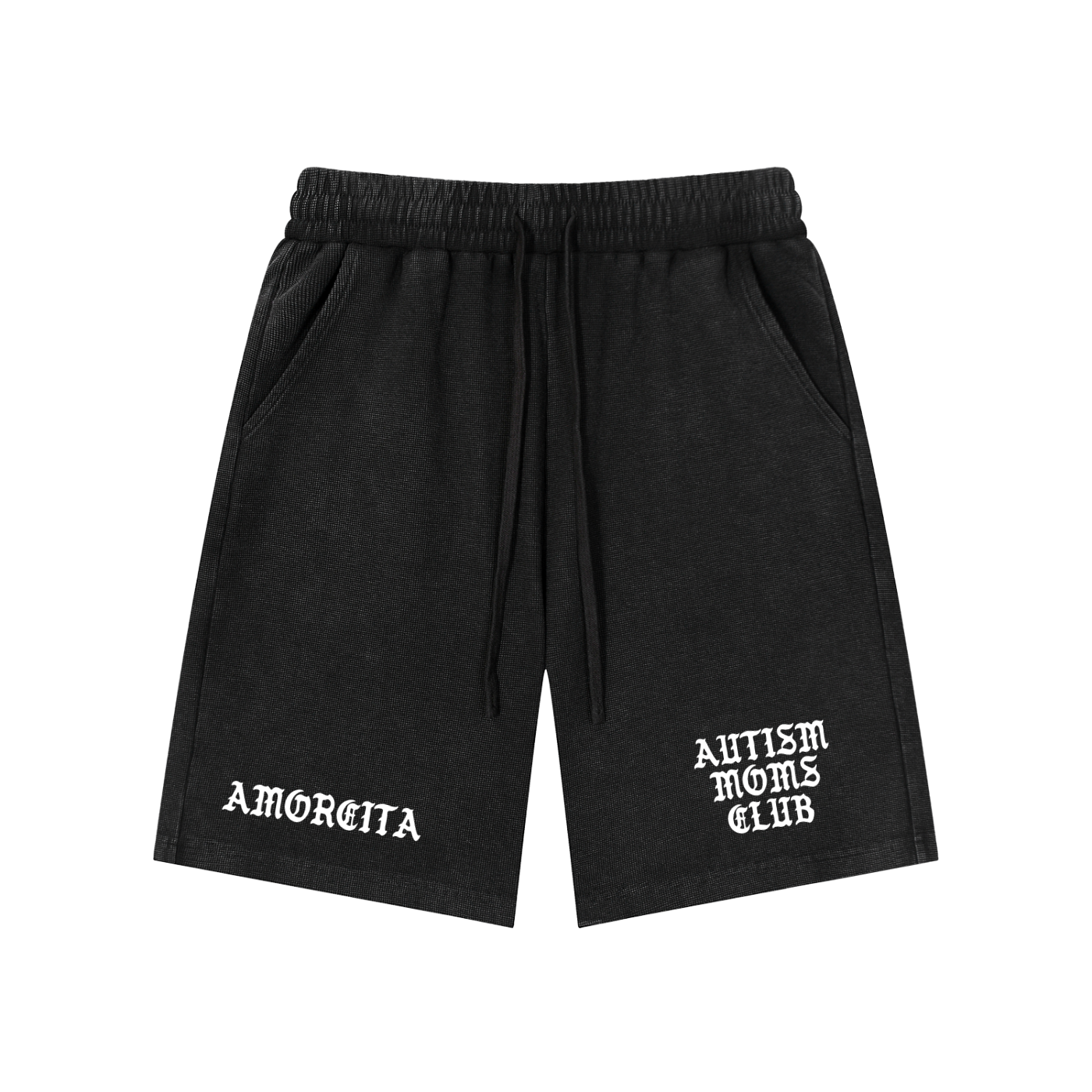 AUTISM MOMS CLUB Mineral Wash Waffle Knit Shorts