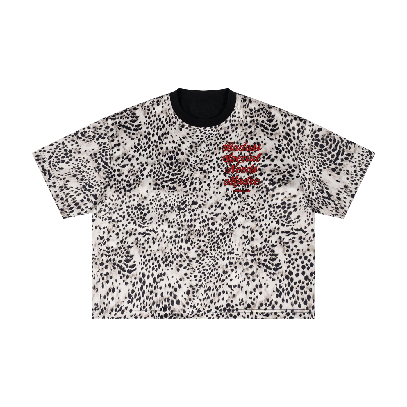 Badass special needs madre Boxy leopard Print shirt