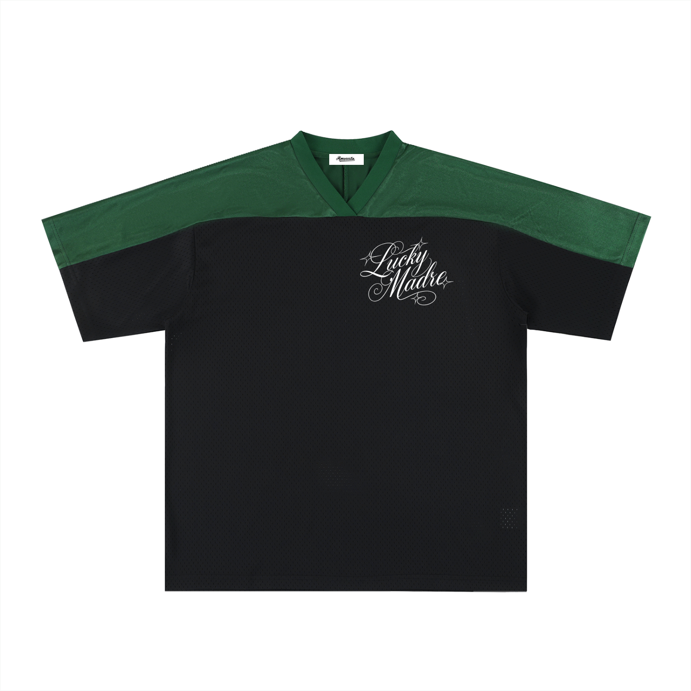 Oversized Lucky Madre Mesh V-Neck Soccer Jersey