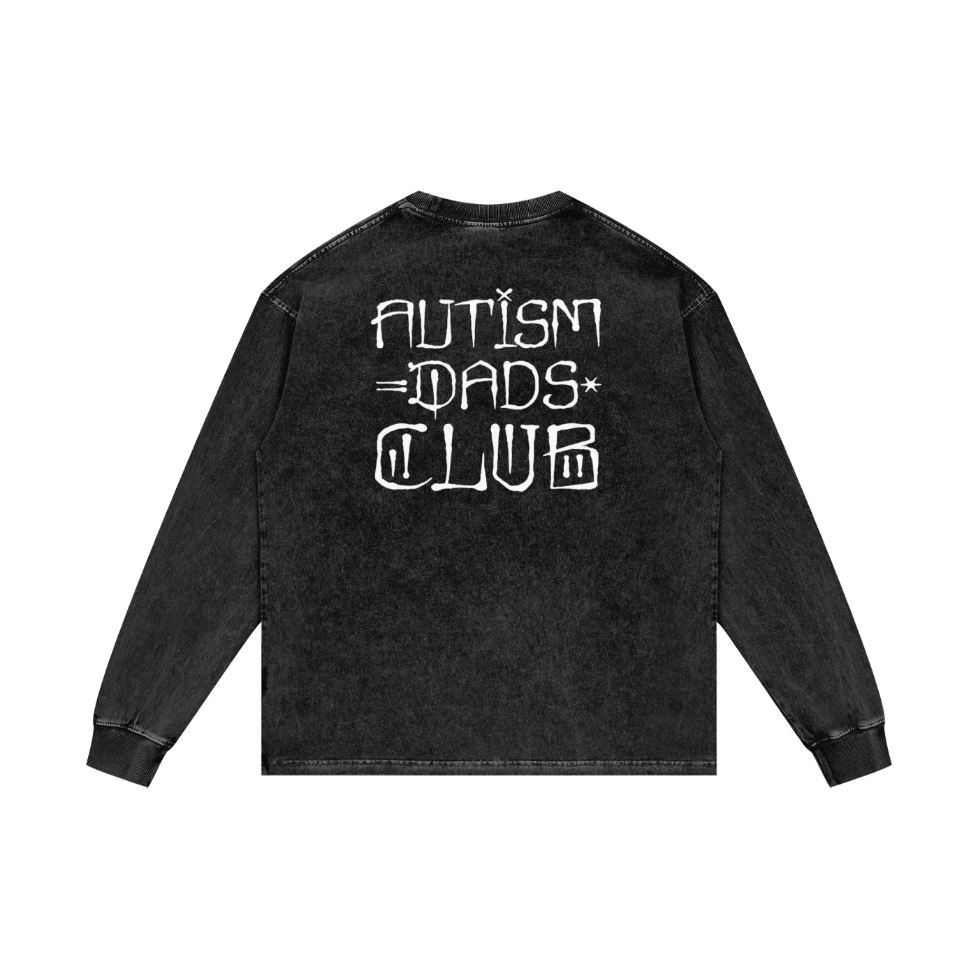 Acid wash Cali autism dads club long sleeve