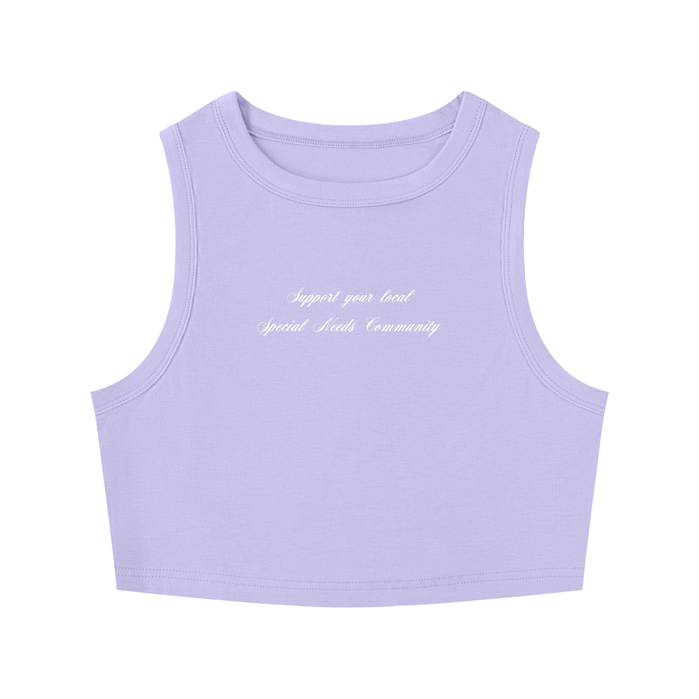 Support your local special needs community Crop Tank Top