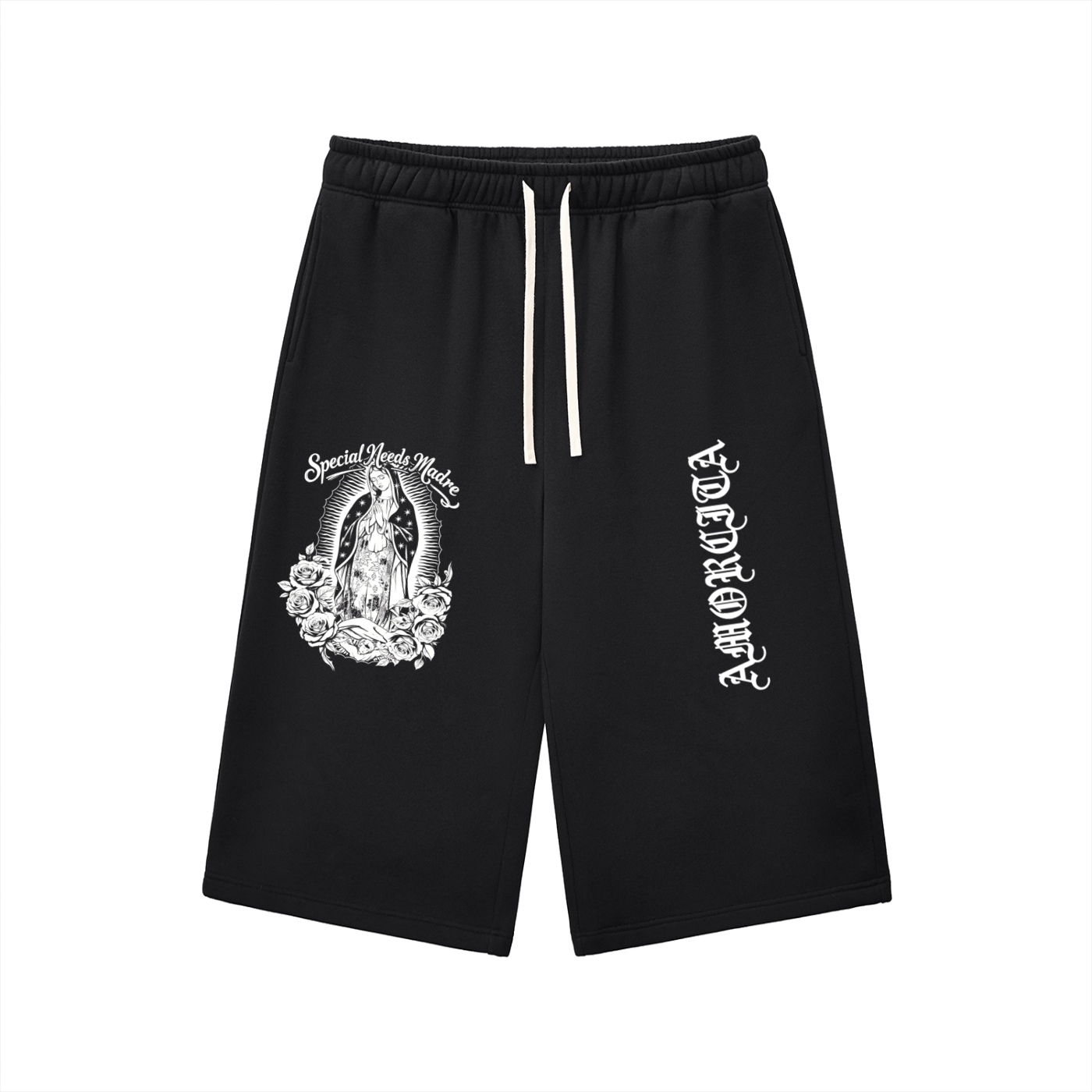 Relaxed Drawstring Three-quarter Sweatpants