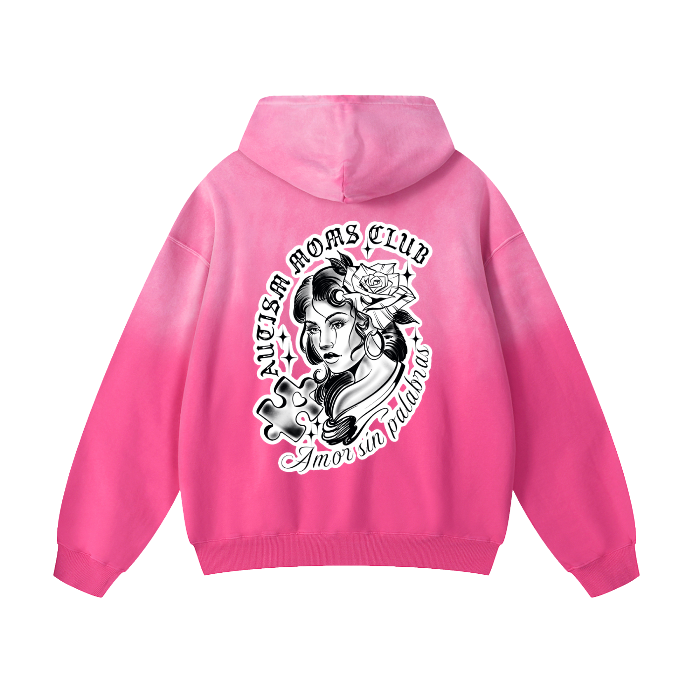 AUTISM MOMS CLUB Heavyweight Sunfade Oversized Hoodie