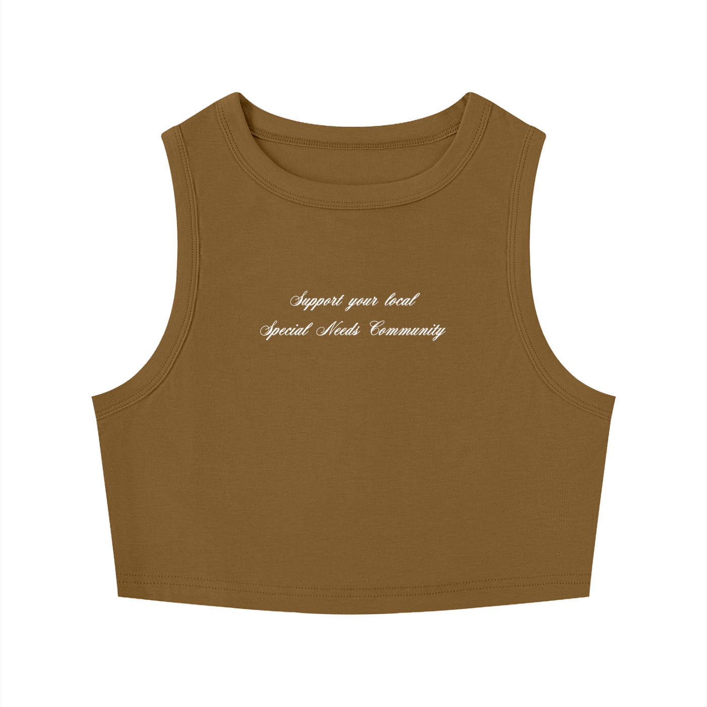 Support your local special needs community Crop Tank Top