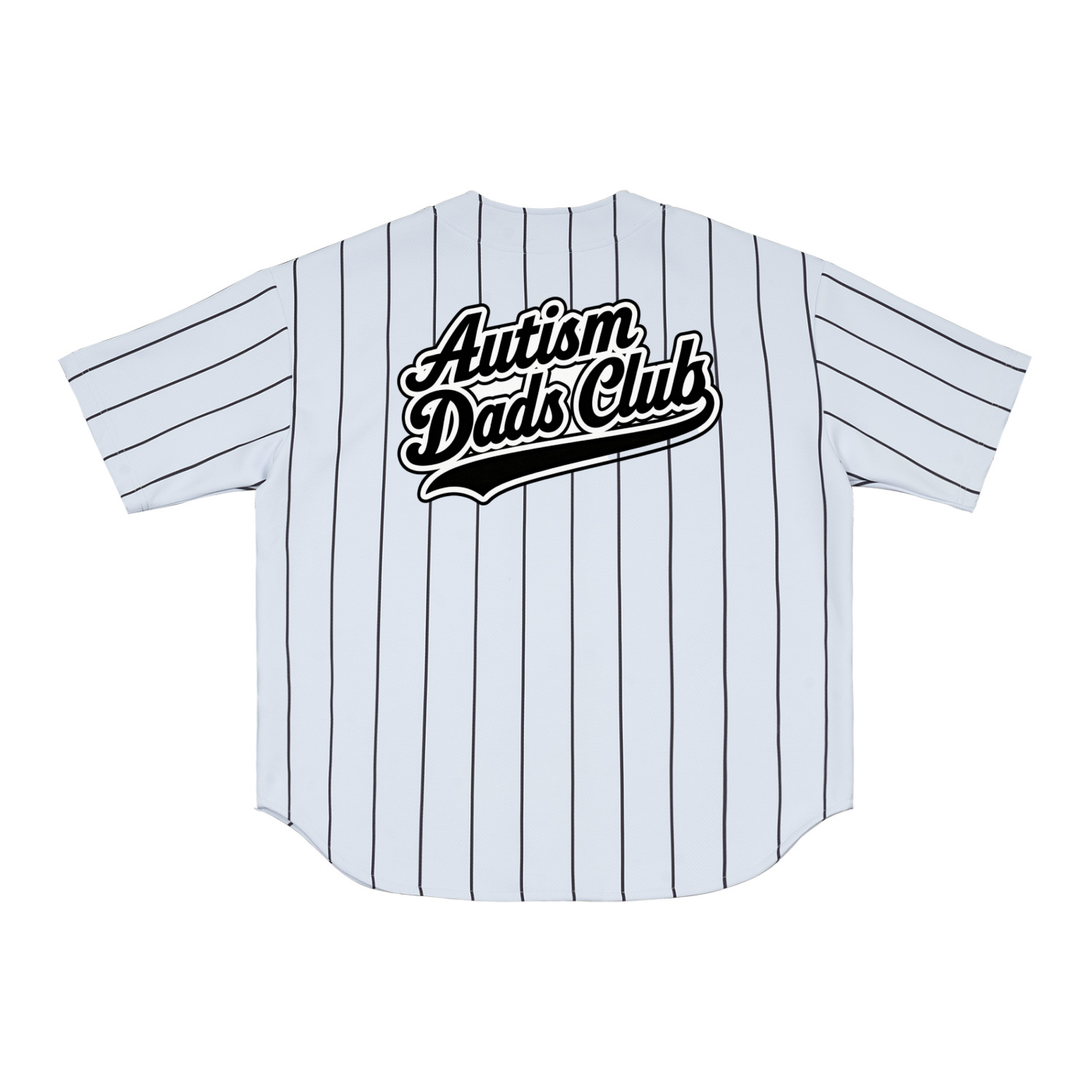 AUTISM DADS CLUB BLACK INK Pinstripe Baseball Jersey